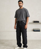 Men's Baggy Carpenter Denim -  Jp-2223 Black - Black - View 1