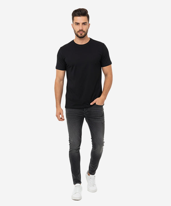 Men’S Basic T-Shirt – Black Tsh-5919 - Black - View 1