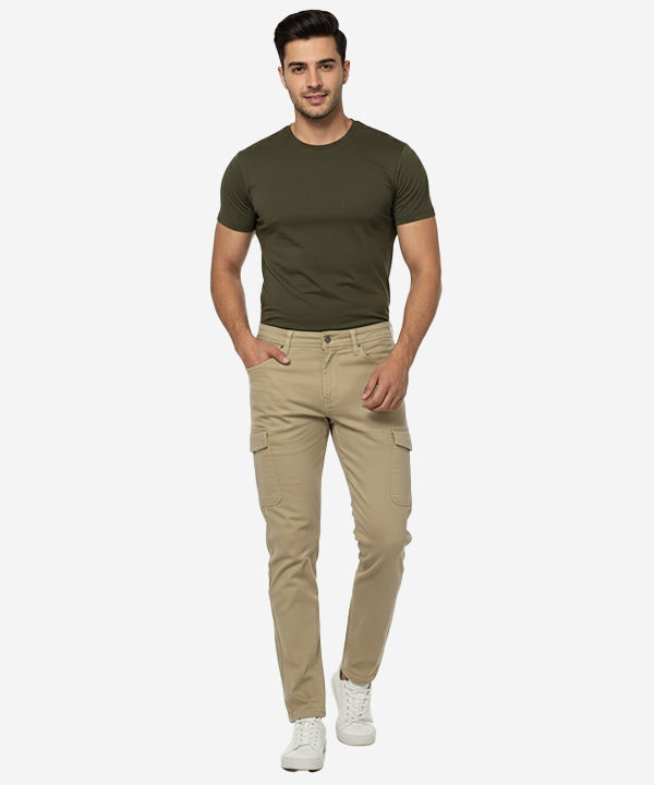 Men'S Cargo Six Pocket Trousers - Cp-0531 Beige - Beige - View 1