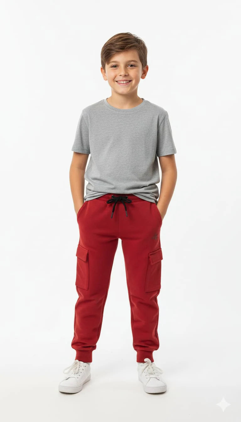 HR clothing Kids Jogger Trouser - Red BLW-0122
