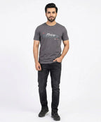 HR Clothing Men’s Printed T-Shirt – Grey TSH-5878