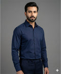 Men'S Dress Shirt - Navy Dsh-0292 - Navy - View 1