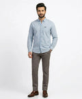 Men's Casual Shirt - Shc-1381 Sky Blue