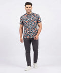 Men's Casual Multi Printed Half Sleves Shc-1778 ( H )