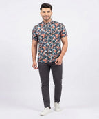 Men's Casual Multi Printed Half Sleves Shc-1778 ( H )