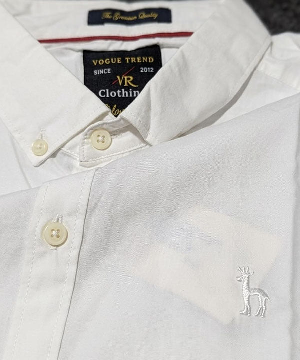 Men's Casual White Half Sleves Shc-1846