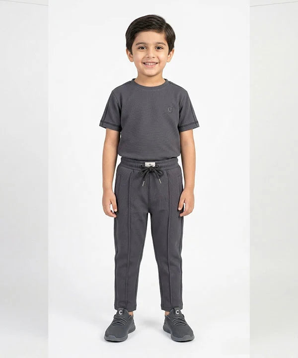 Kids Smart Baggy stretchable premium trouser Black BLW-0136