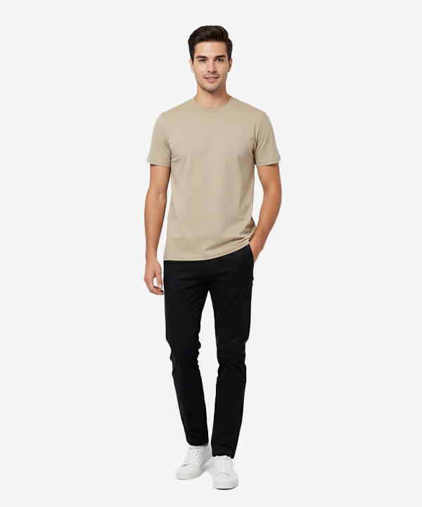 Men’S Basic T-Shirt – Beige Tsh-5919 - Beige - View 1