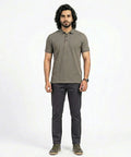 A|X Logo Self-Textured Basic Polo T-Shirt TSH-7163 Grey