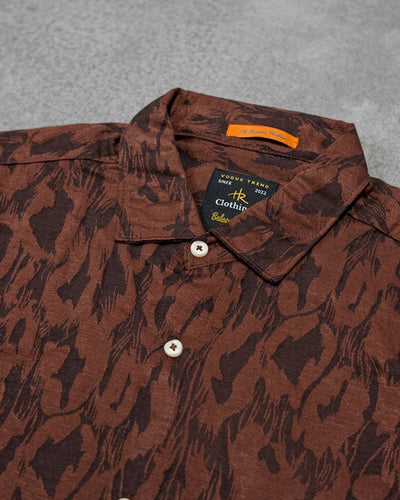 Men's Casual Shirt - Shc-1974 Printed Maroon