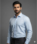 Men'S Dress Shirt - Sky Dsh-0292 - Sky - View 1