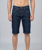 Casual Summer Navy Denim  Shorts- Br-0087 - Navy - View 2