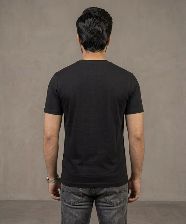 HR Clothing Men’s Printed T-Shirt – Black TSH-5734