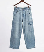 Boys Carpenter Baggy Fit Jeans- BJP-0273 L-Blue