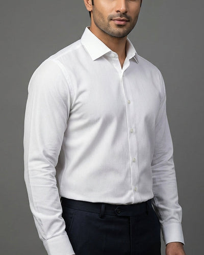 Men'S Dress Shirt - White Stripes Dsh-0289