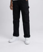 Boys Black Carpenter Straight Cargo jeans - Bjp-0300