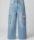 Boys Comfortable Relaxed Fit Baggy Denim jeans - Ice Blue Bjp-0291