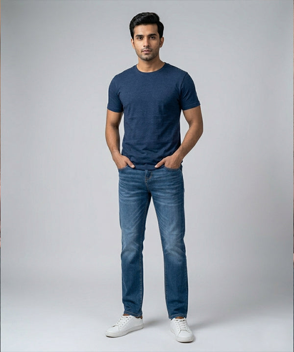Men's Denim Smart Baggy- JP-2205 Blue - Blue - View 1