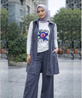 Women's Western Casual 3-Piece Set Blue ZNM 026