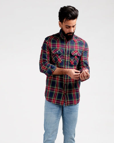 Men's Casual Checkered Shirt - Multi Shc-1980