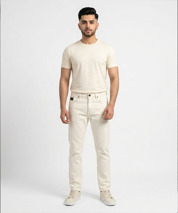Men's Denim Smart Baggy- JP-2230 White - White - View 1
