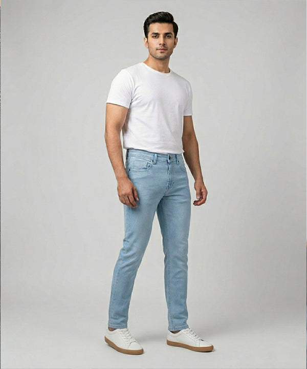 Men's Denim Straight Fit- Jp- 2226 Ice Blue - Blue - View 2