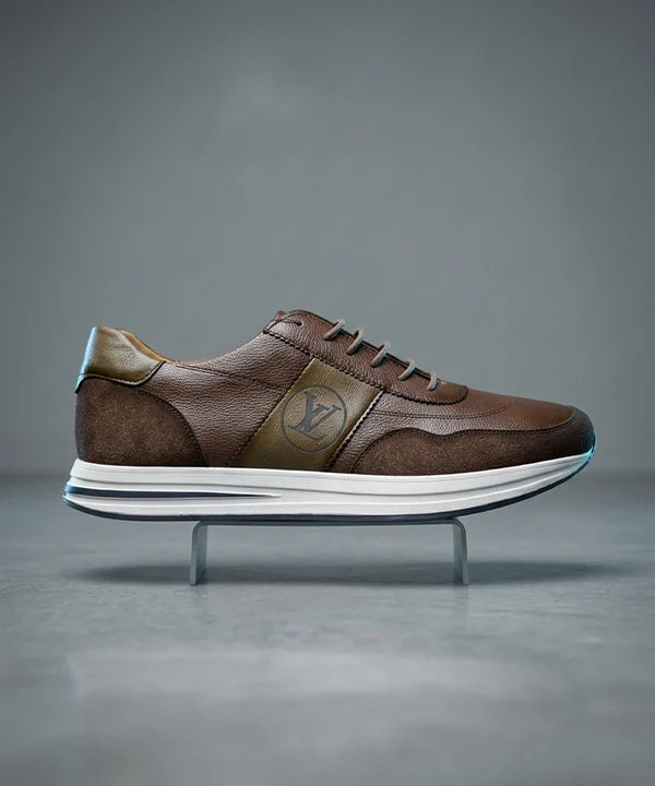 Leather Casual Sneakers Fw-0171 Coffee