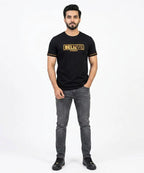 HR Clothing Men’s Printed T-Shirt – Black TSH-5684