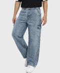 Men's Baggy Carpenter Denim - Wash Blue Jp-2080 - Blue - View 1