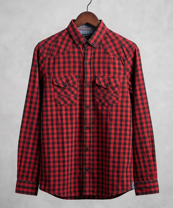 Men's Casual Shirt - Shc-1579 Red Chk A