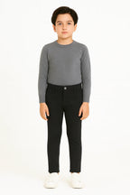 Kids Cotton Chino Pant - Bcp-0037 Black