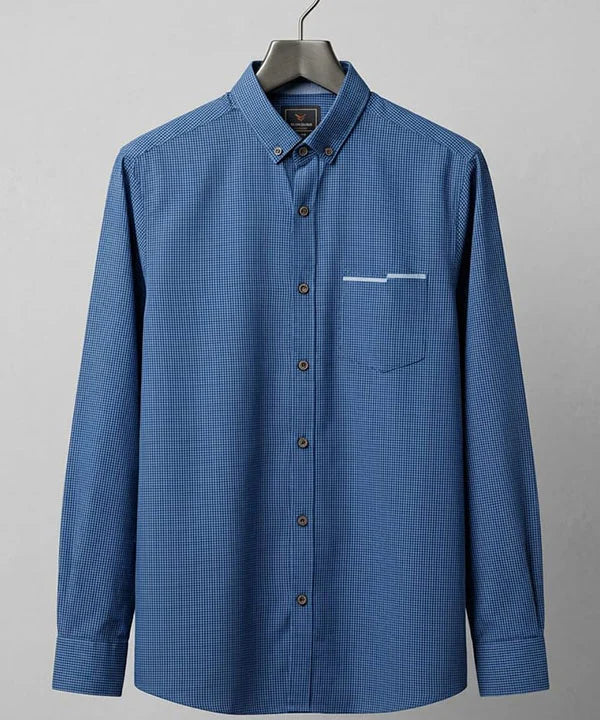 Men's Casual Shirt - Shc-1062 Dotted Blue