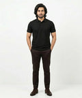 A|X Logo Self-Textured Basic Polo T-Shirt TSH-7163 Black