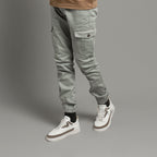 Men'S Cargo Trousers - Light Grey Lwr-0484 - Grey - View 4
