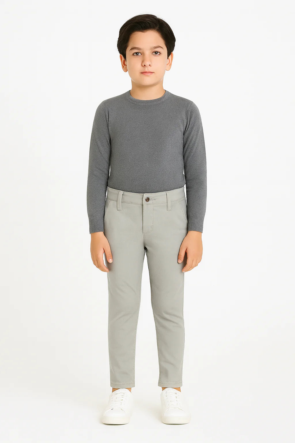 Kids Cotton Chino Pant - Bcp-0036 L Green