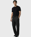 Men'S Baggy Waffle French Trousers - Black Lwr-0592 - Black - View 1