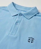 Premium Ribbed Collar Basic Polo T-Shirt Sky TSH-7162