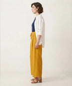 Women's Western Casual Mustard Palazzo Trousers LPZ-0061