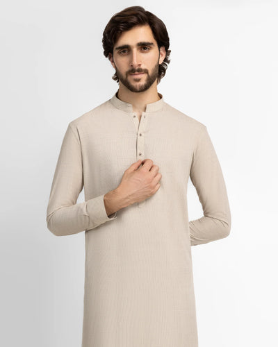 fawn casual kameez shalwar