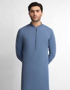blue plain kameez shalwar