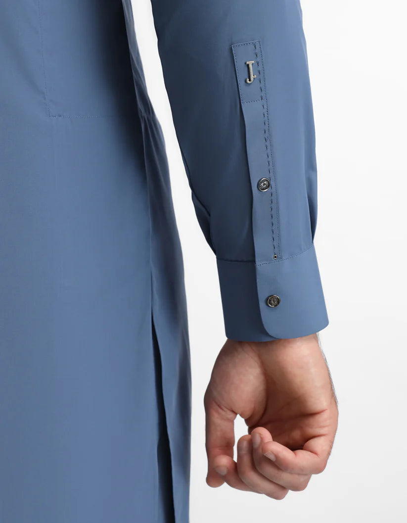 blue plain kameez shalwar