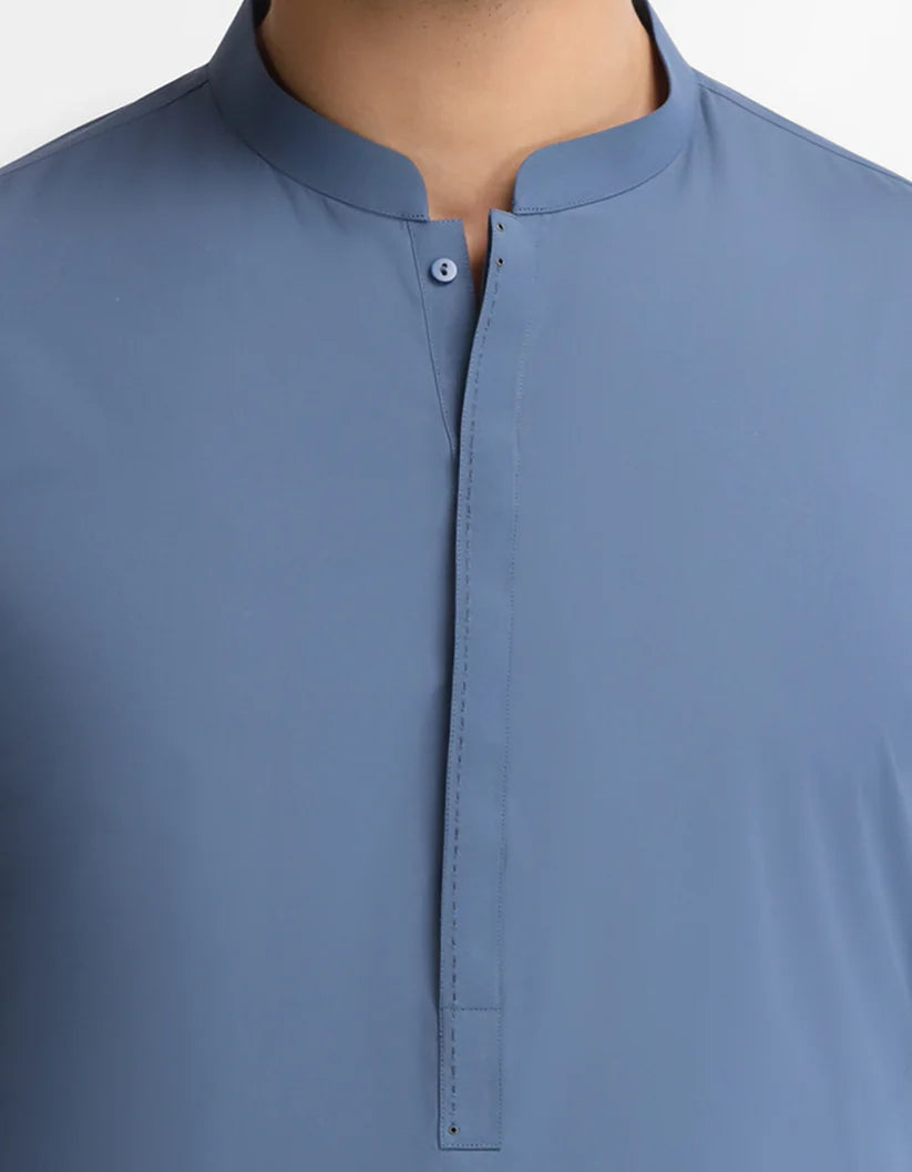 blue plain kameez shalwar