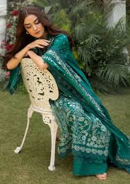 3Pc Green Maya Lawn