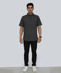 Men's Casual Half sleves Grey Shc-2028 - Grey - View 1