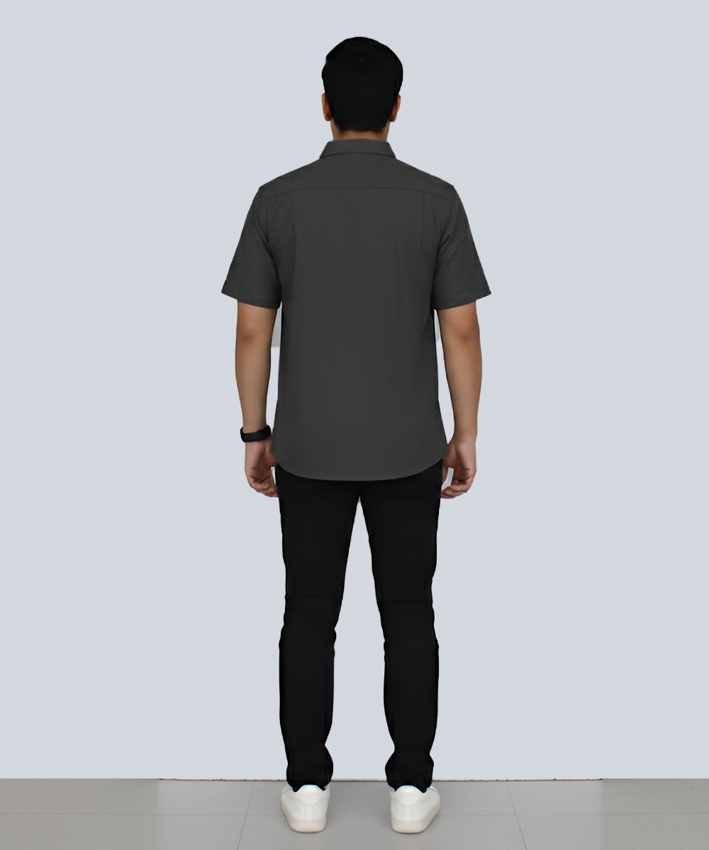 Men's Casual Half sleves Grey Shc-2028 - Grey - View 2