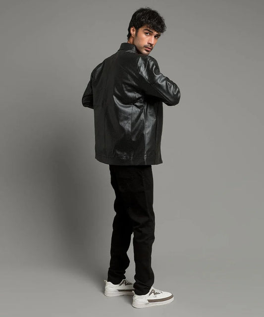 Leather Jacket - Tex Black