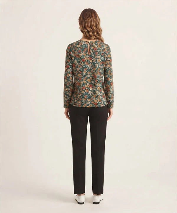 Women Western Floral Multi Printed Top LSH-0106