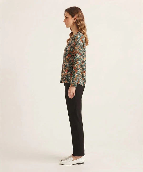 Women Western Floral Multi Printed Top LSH-0106