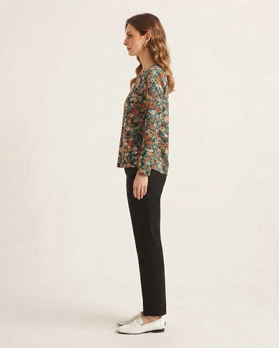 Women Western Floral Multi Printed Top LSH-0106