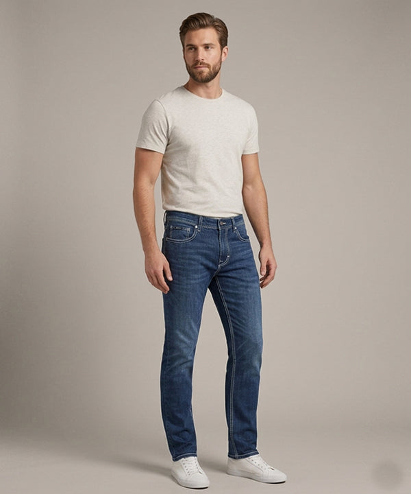Men's Denim Tailored Fit- JP-2211 Navy - Navy - View 3